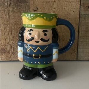 Wondershop Nutcracker 16 oz Mug New Ceramic Blue Hand Painted Earthenware